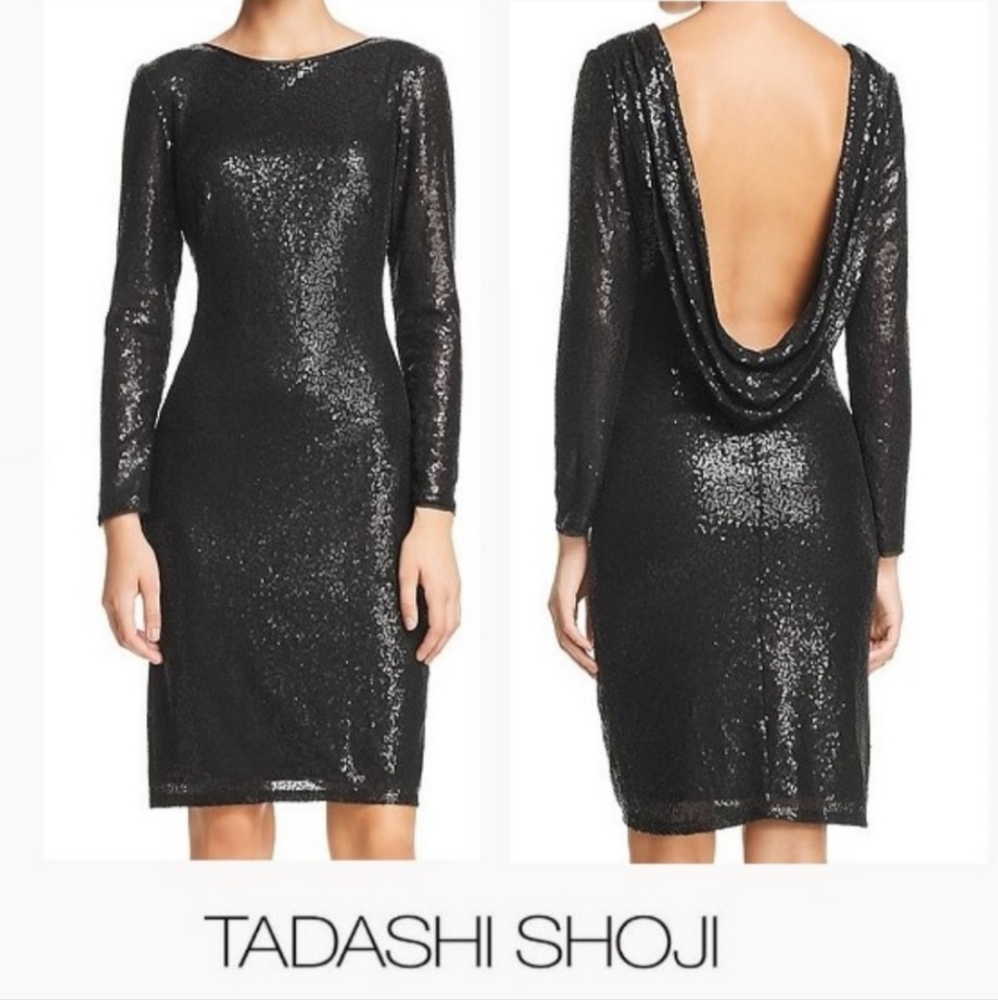 Tadashi Shoji Backless Sequin Dress NWOT